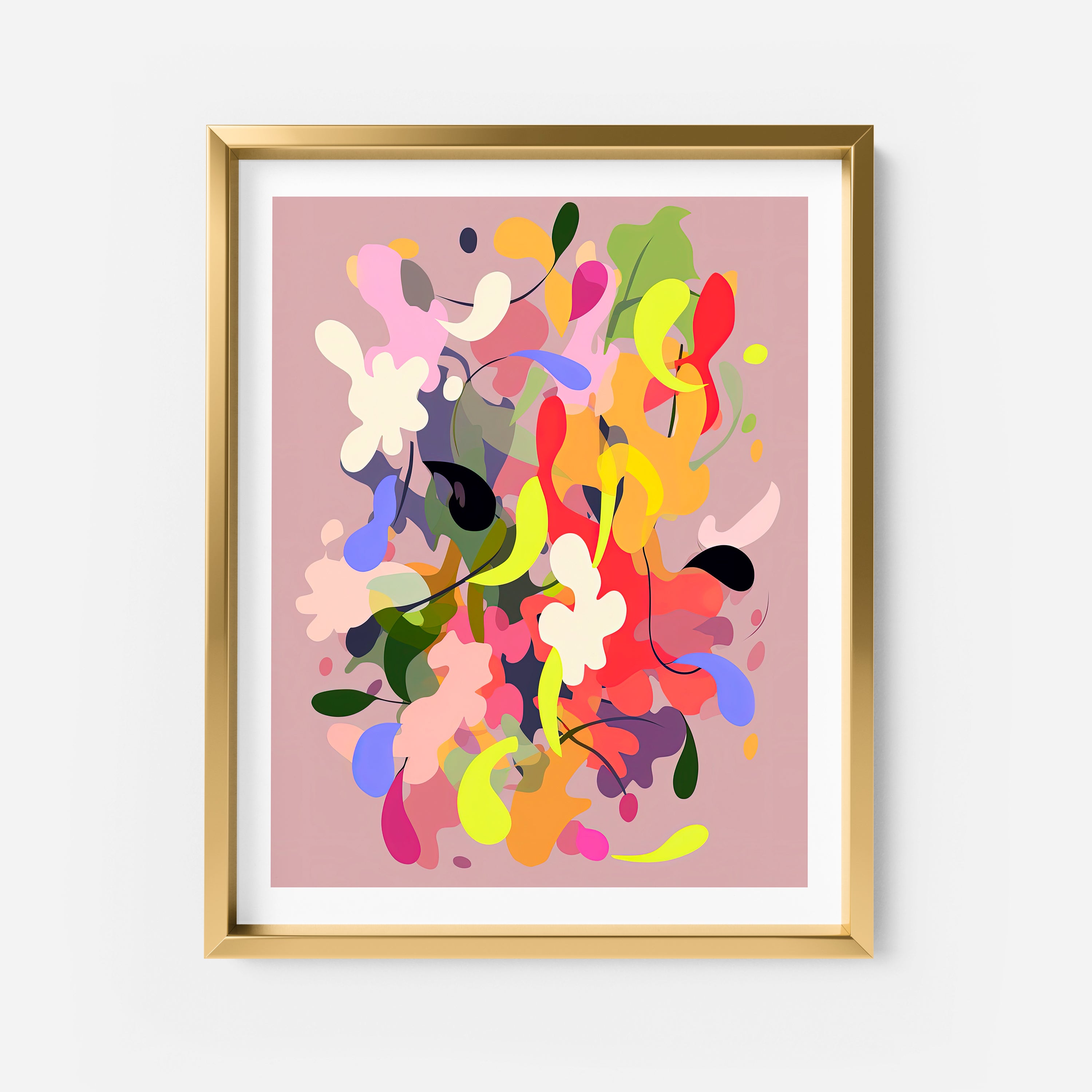 AI Art Print No. 4 - Abstract Floral – Cindy Gonzalez Studio